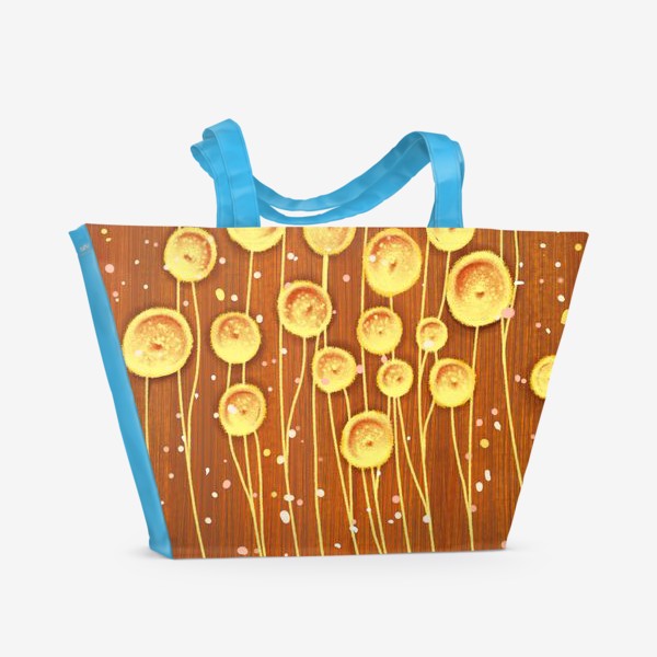 Пляжная сумка «Жёлтые пушнявки»
