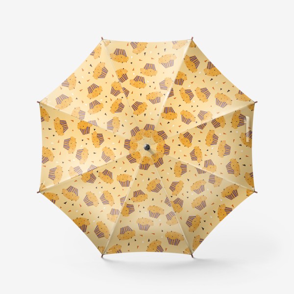 Зонт «Капкейки на желтом»