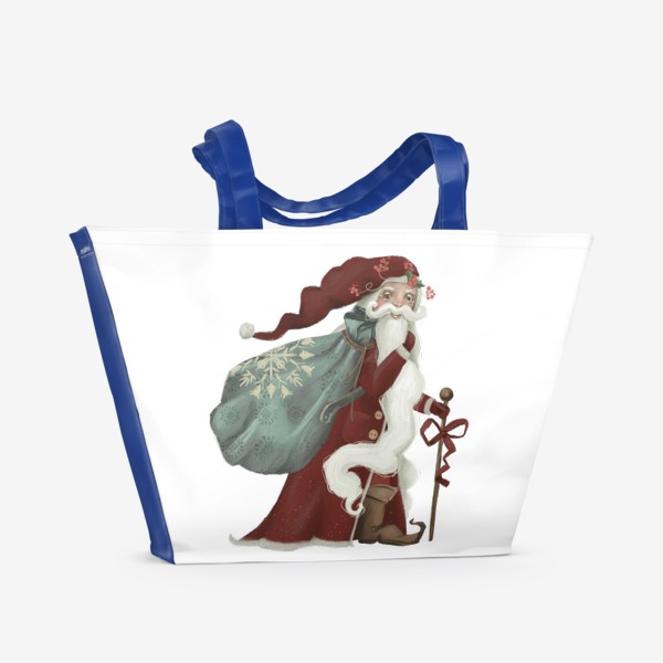 Пляжная сумка «Новый год и Рождество, дед Мороз, Санта»