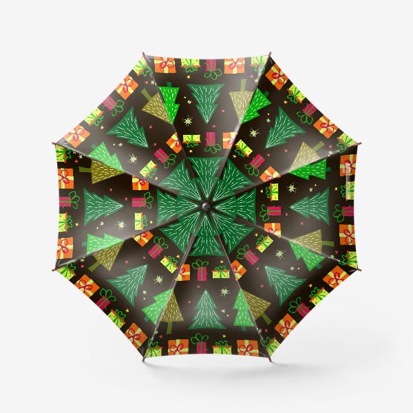Зонт «подарки под ёлкой»