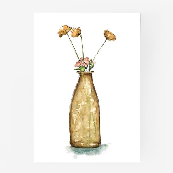 Картинки цветы в вазе — нарисованные для детей.