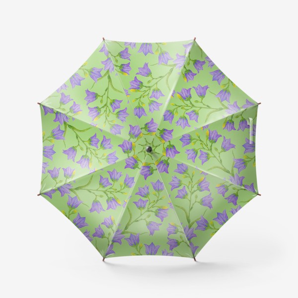 Зонт &laquo;Колокольчики на зеленом фоне&raquo;