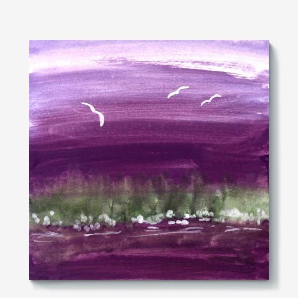 Холст «Фиолетовый пейзаж.»