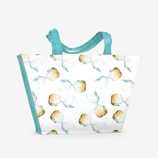 Пляжная сумка «Паттерн с песочными часами»