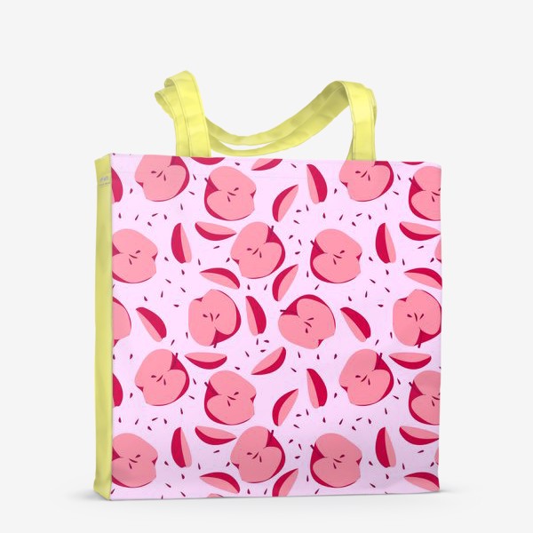 Сумка-шоппер «Розовые яблоки паттерн»