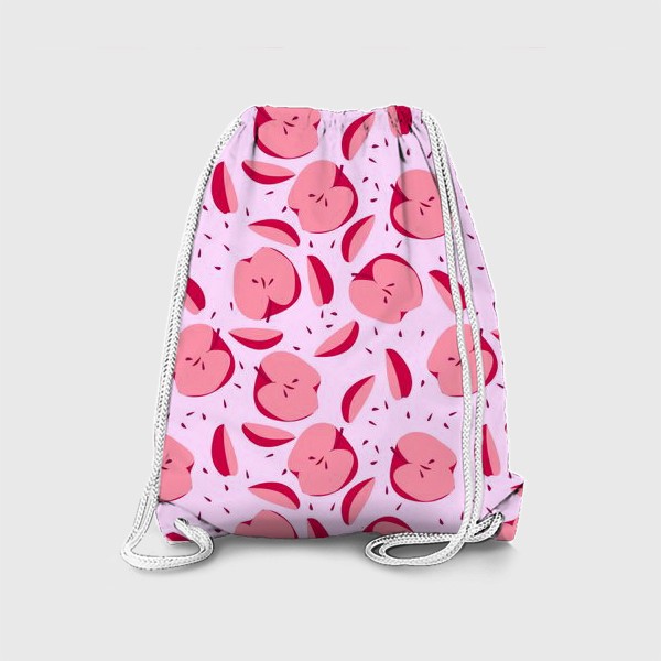 Рюкзак «Розовые яблоки паттерн»