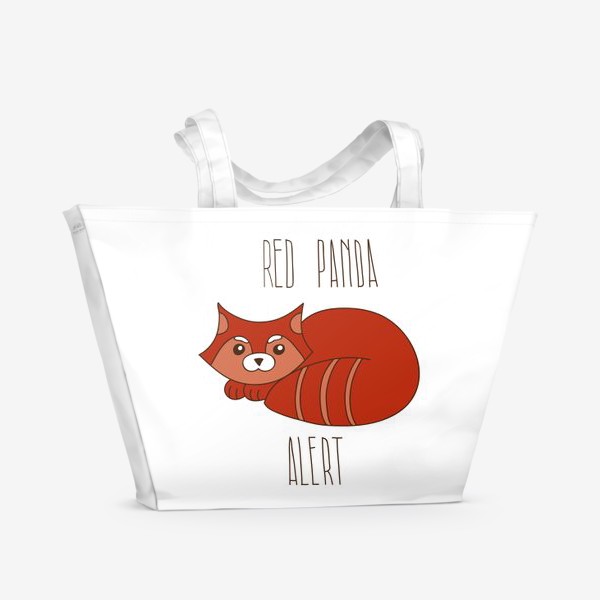 Пляжная сумка «Red panda alert»