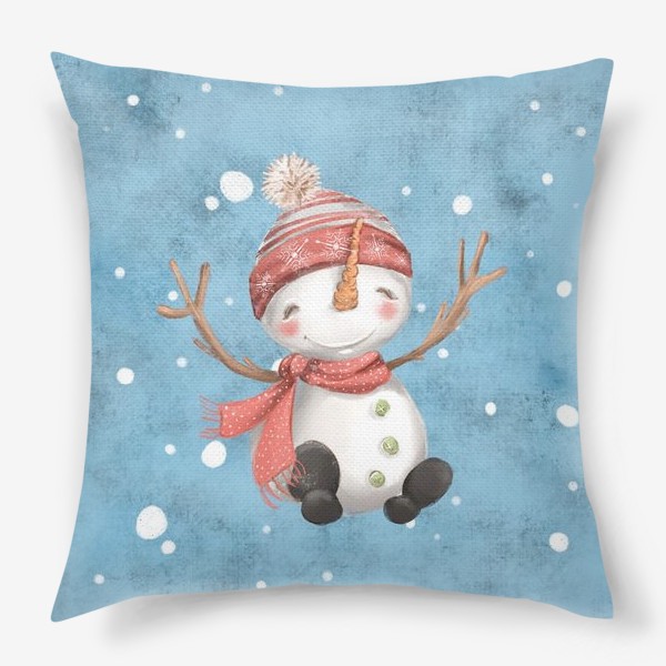 Подушка «Новый год и Рождество, Снеговик»