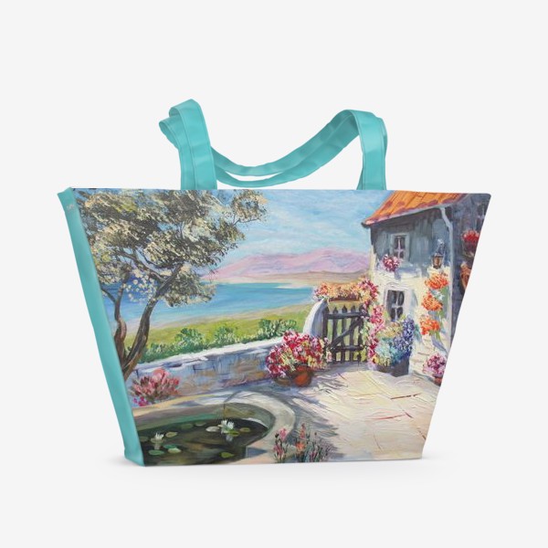 Пляжная сумка «Летний дворик»