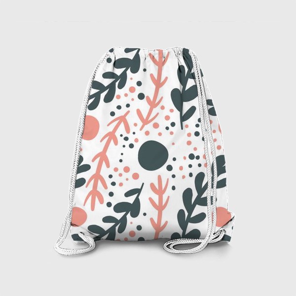 Рюкзак «Цветочный паттерн на белом»