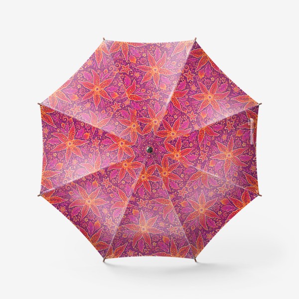 Зонт «Бали батик малиновый»