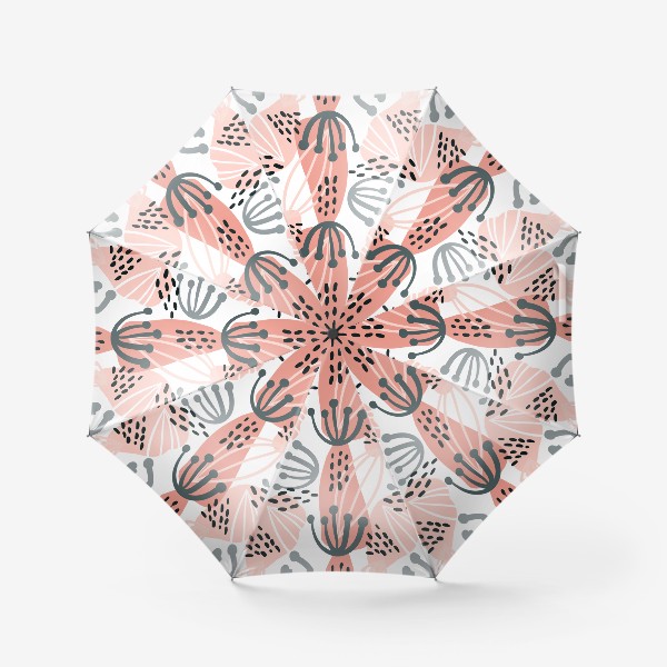 Зонт «Цветочный паттерн в пастельных тонах»