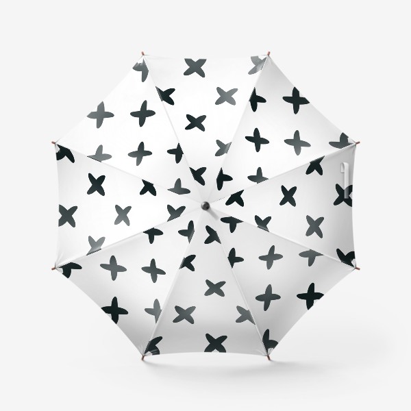 Зонт «Скандинавский минимализм - Крестики на белом»
