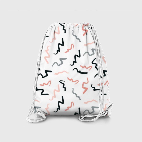 Рюкзак «Паттерн - Зигзаги на белом»