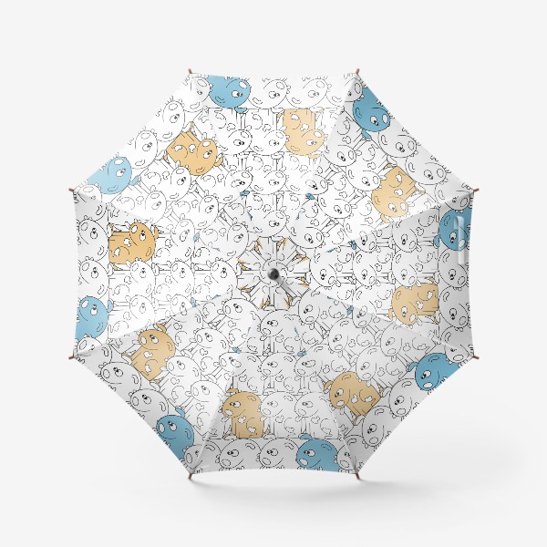 Зонт «Узор Цветные собачки»