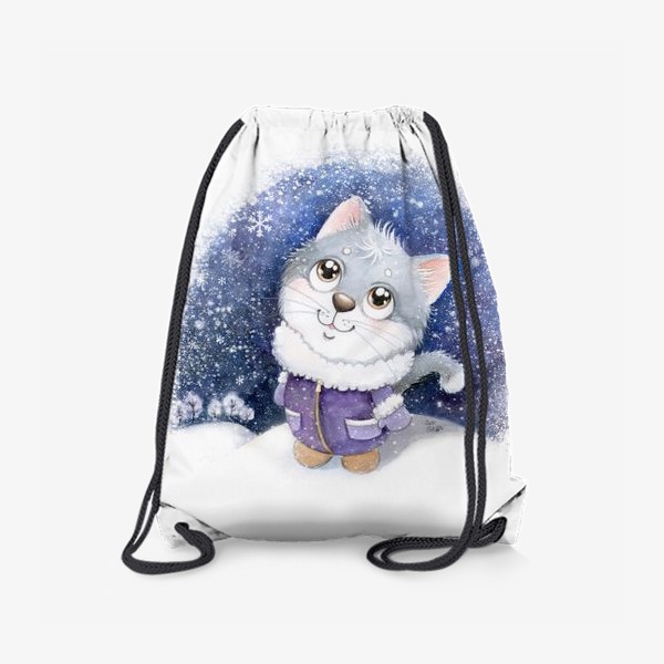 Рюкзак «Котик и снегопад»