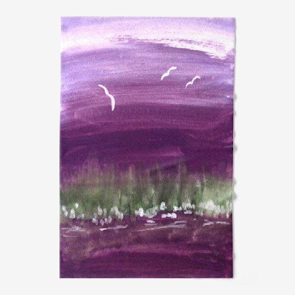 Полотенце «Фиолетовый пейзаж.»