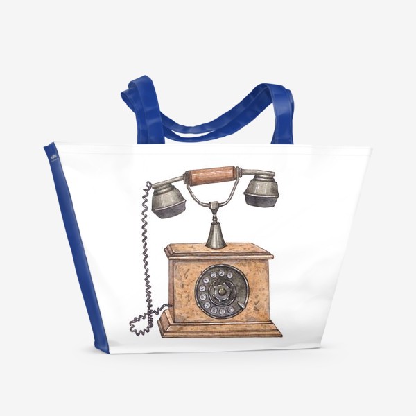 Пляжная сумка «Ретро Телефон»