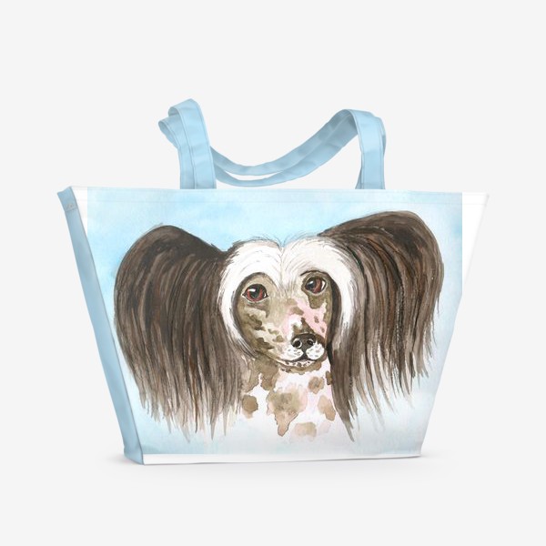Пляжная сумка «Китайская хохлатая собачка»