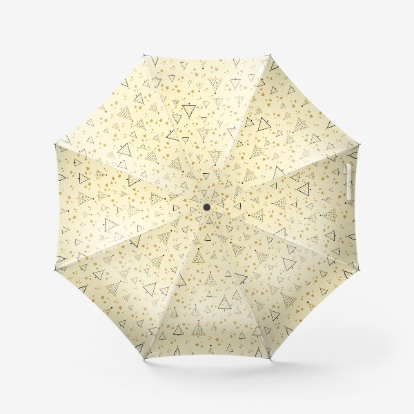 Зонт «Новый год, ёлки на бежевом фоне»