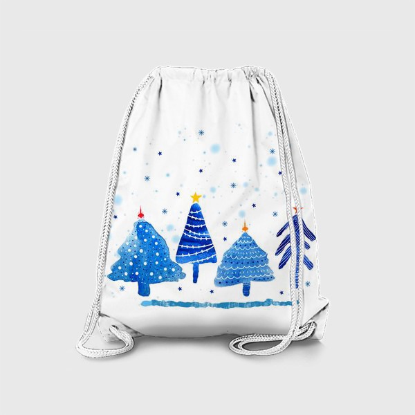 Рюкзак «Зимние новогодние елки»