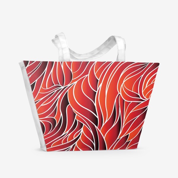 Пляжная сумка «Абстракция пламя»