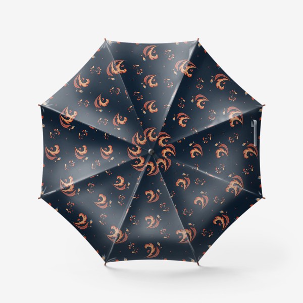 Зонт «Паттерн с цветами в народном стиле»