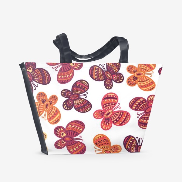 Пляжная сумка &laquo;Цветные бабочки&raquo;