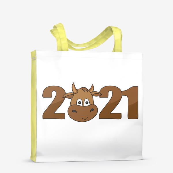 Сумка-шоппер «2021 Принт с быком»