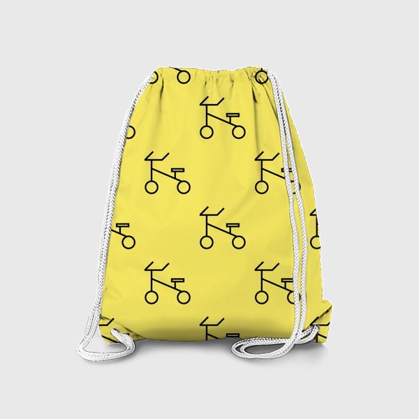 Рюкзак «Велосипеды на желтом фоне»