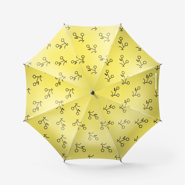 Зонт «Велосипеды на желтом фоне»