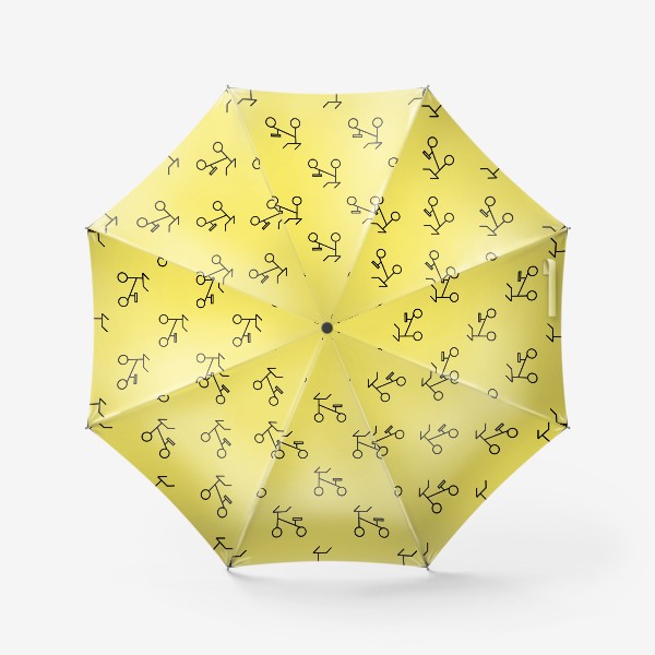 Зонт «Велосипеды на желтом фоне»