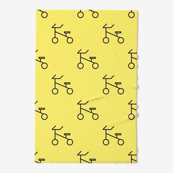 Полотенце «Велосипеды на желтом фоне»