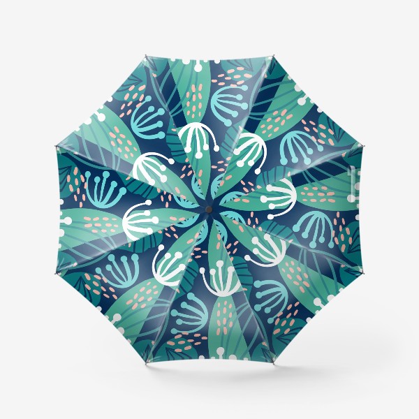 Зонт «Абстрактный узор - Тропические растения»