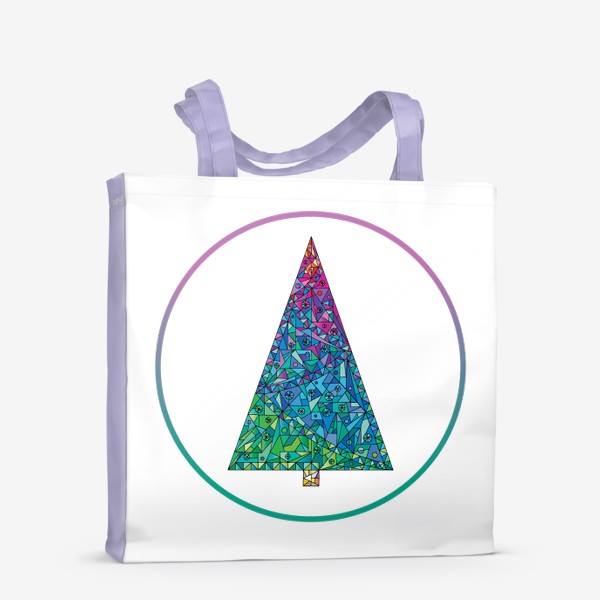 Сумка-шоппер «Новогодняя елка кристалл»
