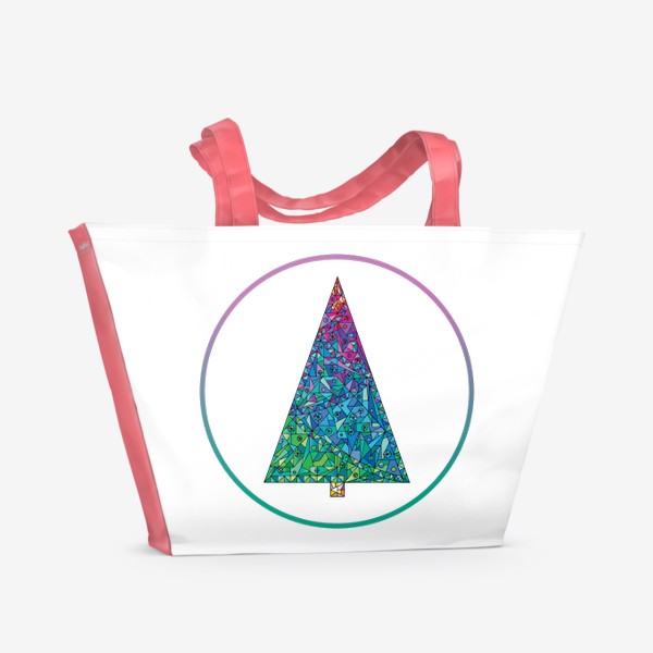 Пляжная сумка «Новогодняя елка кристалл»