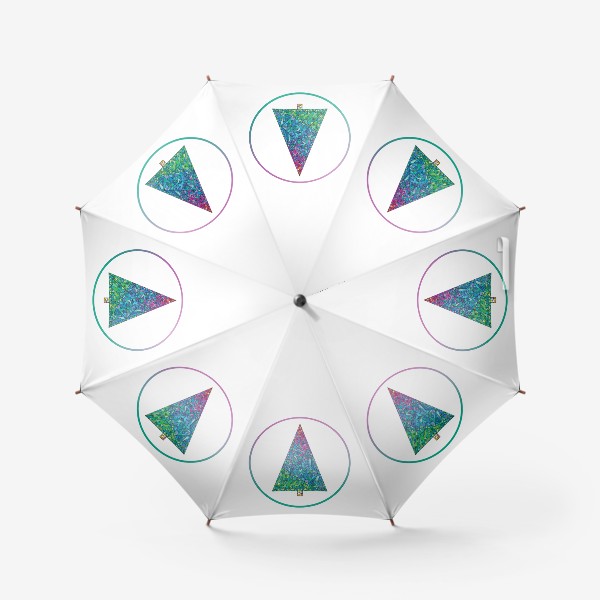 Зонт «Новогодняя елка кристалл»