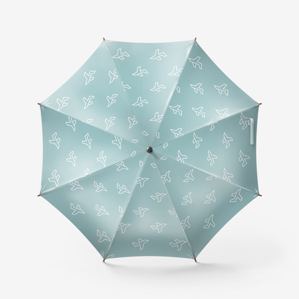 Зонт «Паттерн - Самолеты на голубом фоне»