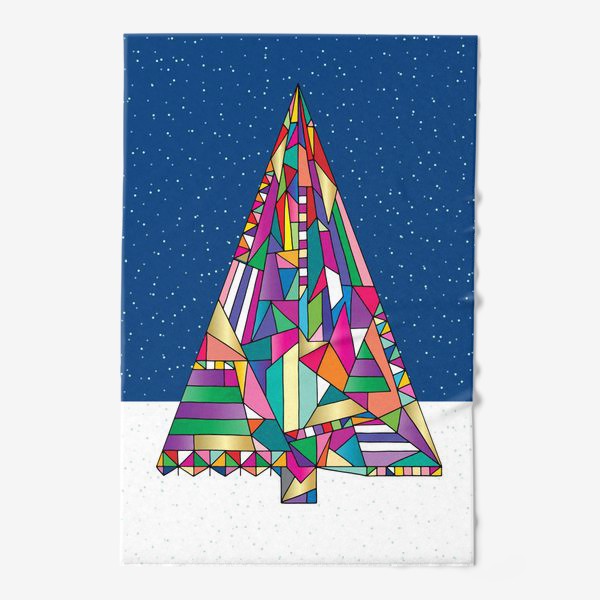 Полотенце «Новогодняя елка и снег»