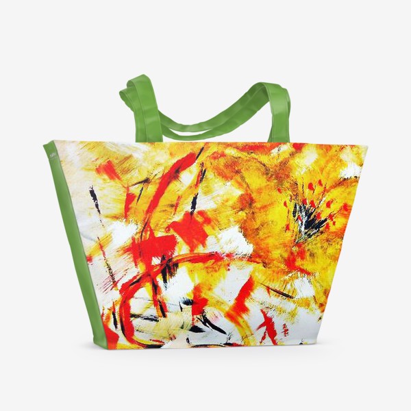 Пляжная сумка «Осенью лето. Цветы»