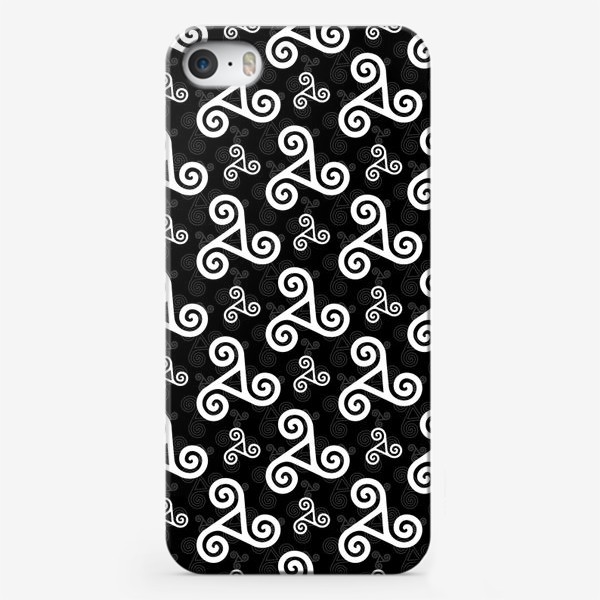 Чехол iPhone «Черно-белые трискели»