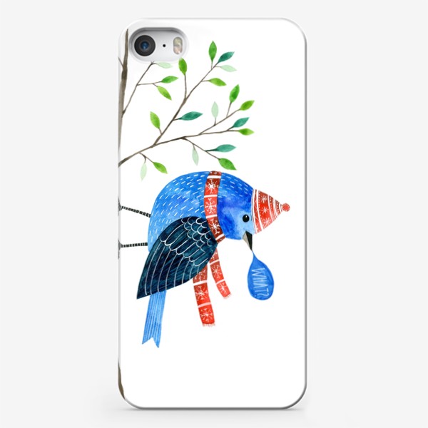 Чехол iPhone «Птичк синий»