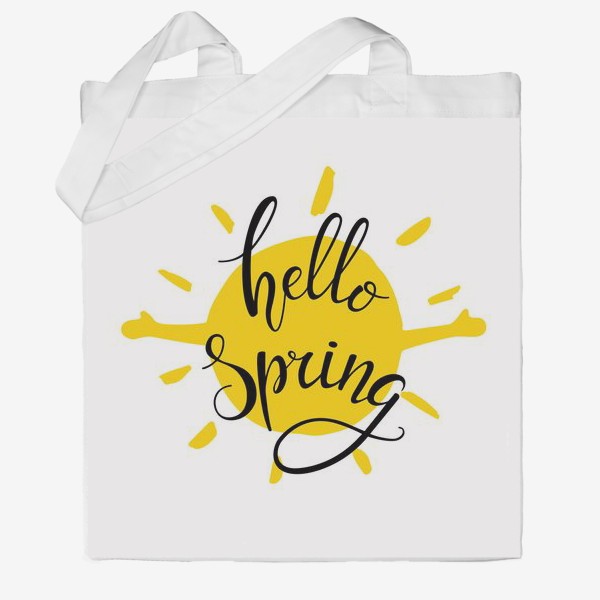 Сумка хб «Hello Spring. Привет, Весна.»
