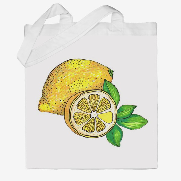 Сумка хб «Желтый лимон»