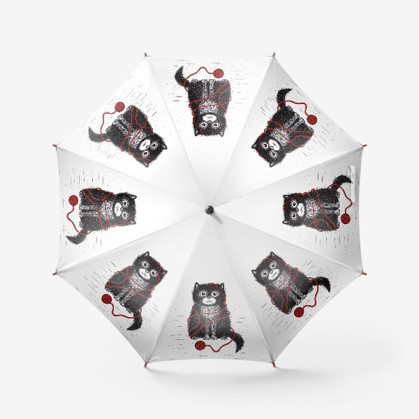Зонт «Кот и пряжа»
