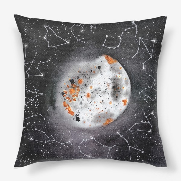 Подушка «Космос луна созвездия знаки зодиака»