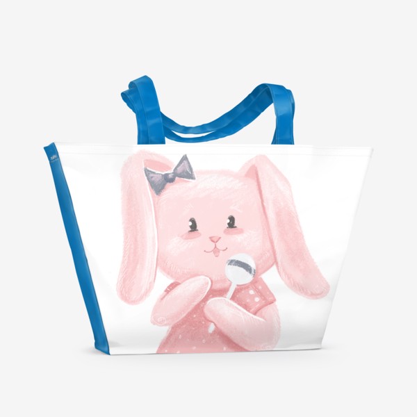 Пляжная сумка «Зайка с погремушкой малыш зайчик»
