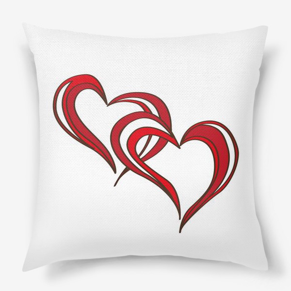 Подушка «Два сердца»