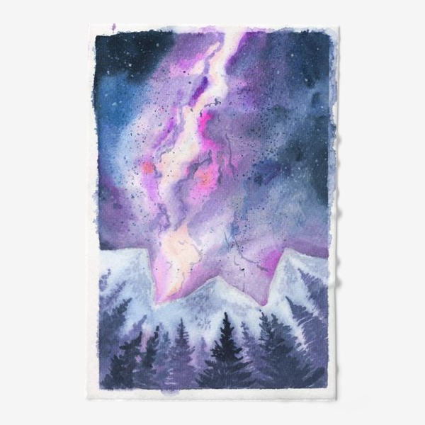 Полотенце «Космическое небо в горах»