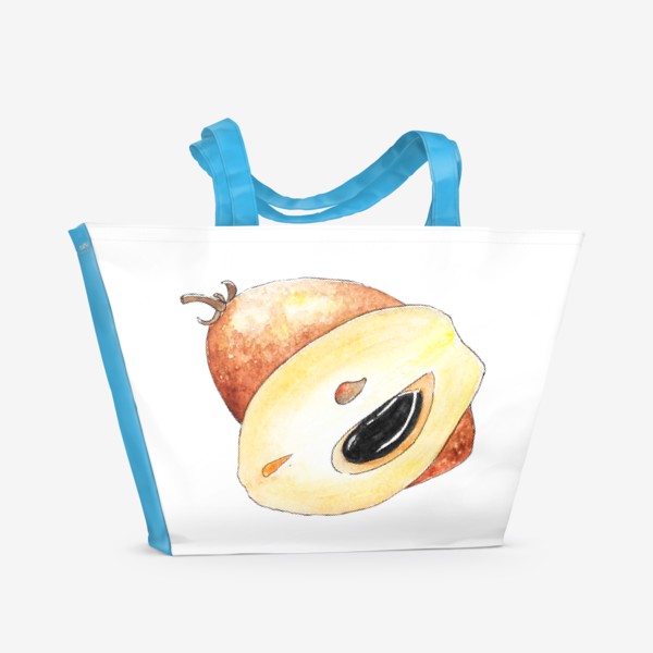 Пляжная сумка «Экзотические фрукты - Саподилла»